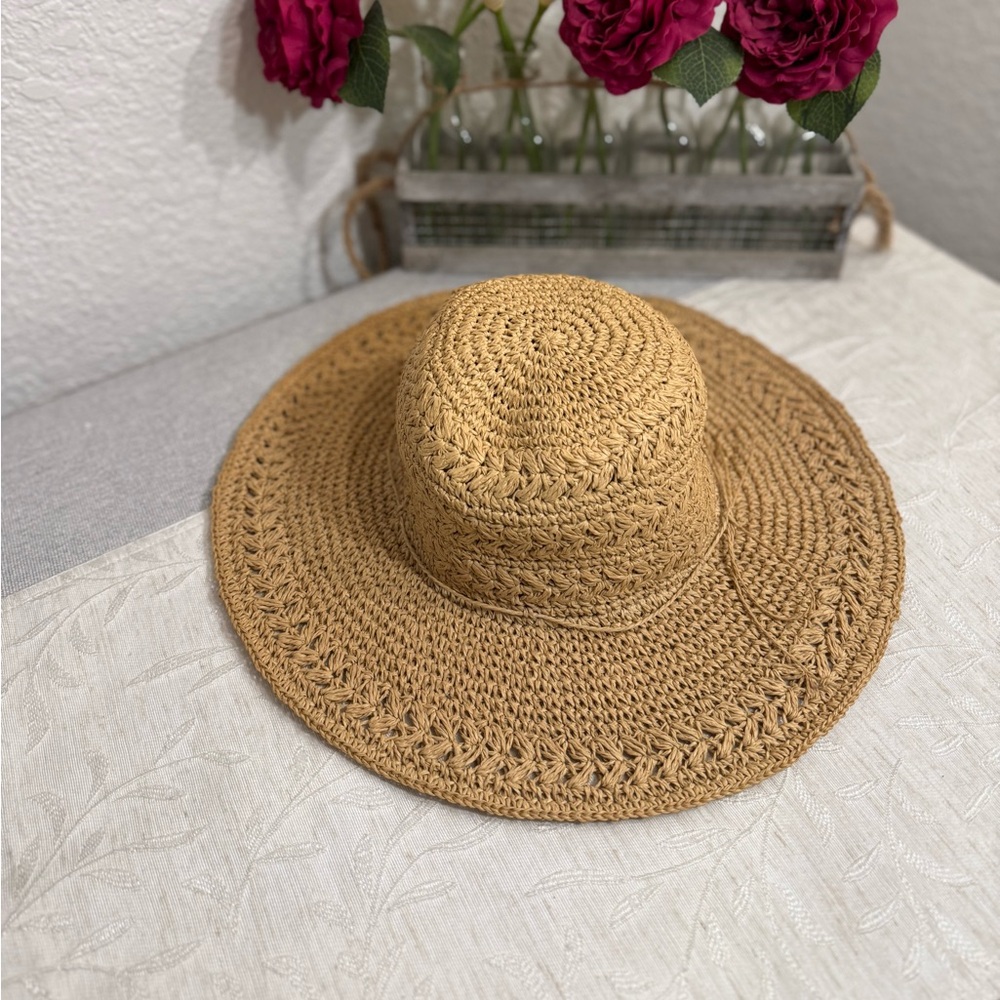 Cappelli Straworld Broad Brim Women’s Fancy Weave Straw Hat. Natural - Picture 3 of 10